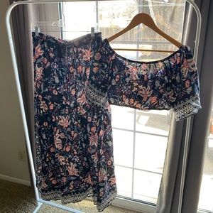 NWT Dress Forum Paisley crop top fitted skirt set size L